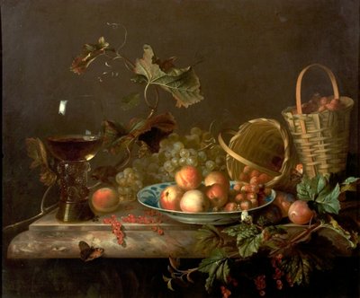 Nature morte avec verre de vin - Barend or Bernardus van der Meer