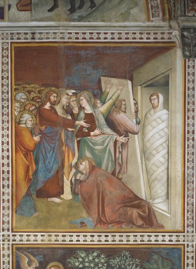 Scène du Nouveau Testament : Résurrection de Lazare - Barna da Siena