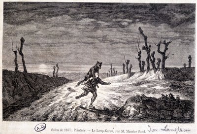 Loup-garou attaquant un homme - d