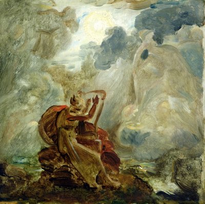 Ossian invoque les esprits avec sa harpe sur les rives de la rivière de Lora, c.1811 - Baron François Pascal Simon Gérard