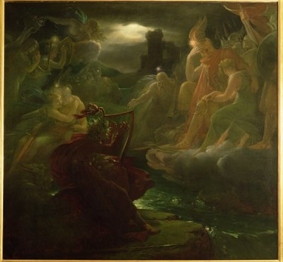 Ossian invoquant les esprits sur les rives de la rivière Lora avec le son de sa harpe - Baron François Pascal Simon Gérard