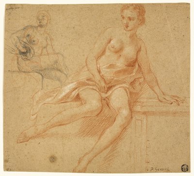 Deux esquisses de nu féminin assis - Baron François Pascal Simon Gérard