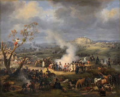 Napoléon avec ses troupes à la veille de la bataille - Baron Lejeune Louis François