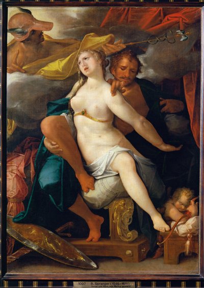 Vénus et Mars, avertis par Mercure - Bartholomaeus Spranger