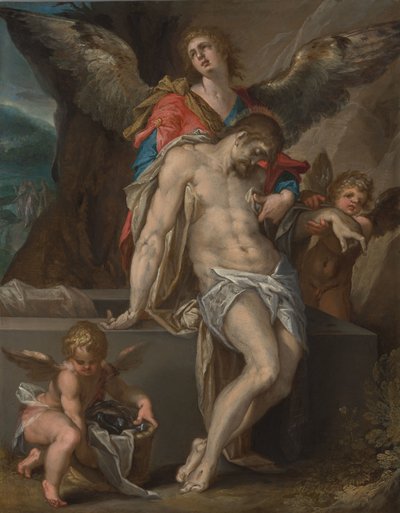 Anges portant le corps du Christ (Pietà des anges) - Bartholomeus Spranger