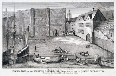 Custom House, Londres, vers 1815 - Bartholomew Howlett