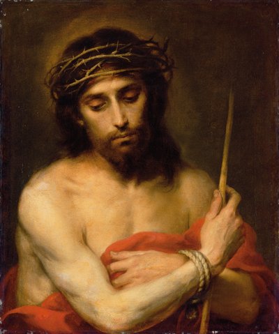 Le Christ, homme de douleur (huile sur toile) - Bartolome Esteban Murillo