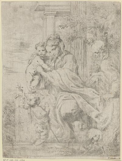 Sainte Famille avec le jeune Jean-Baptiste - Bartolomeo Biscaino