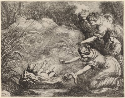 La découverte de Moïse - Bartolomeo Biscaino
