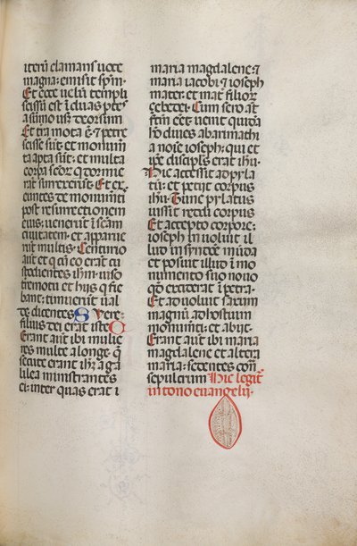 Missale : Fol. 122 : contient de la musique pour Hely Hely Lama etc. dans la Passion de St. Mattion, 1469 - Bartolomeo Caporali