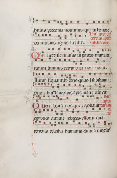 Missale: Fol. 156v: Musique pour Exultet, 1469 - Bartolomeo Caporali