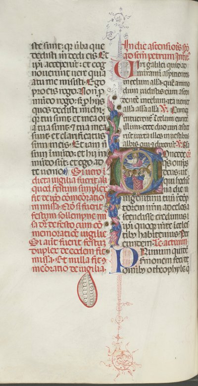 Missale : Fol. 208v : Ascension du Christ, 1469 - Bartolomeo Caporali
