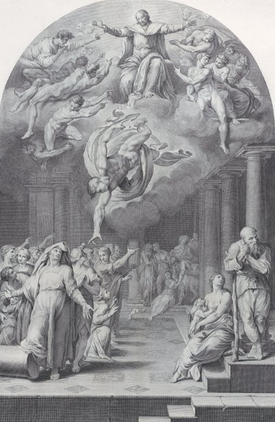 Planche 40 : la division des élus et des réprouvés, 1756 - Bartolomeo Crivellari, Gabriel Söderling