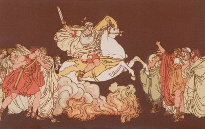 Curtius sautant dans le gouffre - Bartolomeo Pinelli