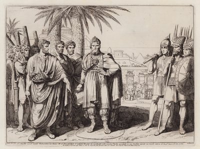 Gaius Popillius Laenas dessinant un cercle dans le sable autour d