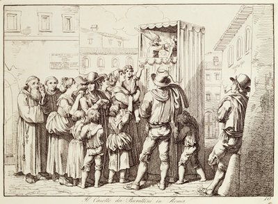 Théâtre de marionnettes à Rome - Bartolomeo Pinelli