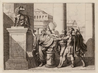 Le serment des Horaces (eau-forte) - Bartolomeo Pinelli