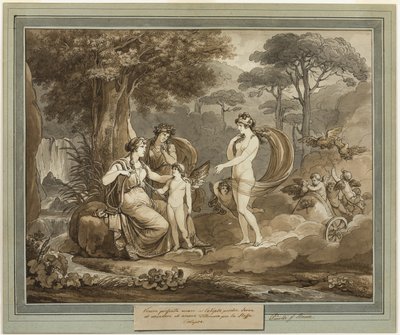 Vénus présente Cupidon à Calypso, du livre 7 des Aventures de Télémaque - Bartolomeo Pinelli