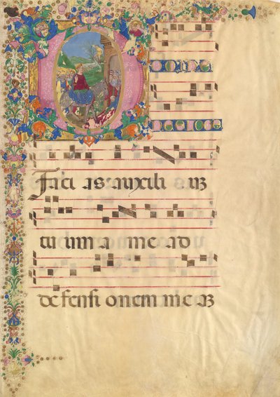 Feuille de manuscrit avec l