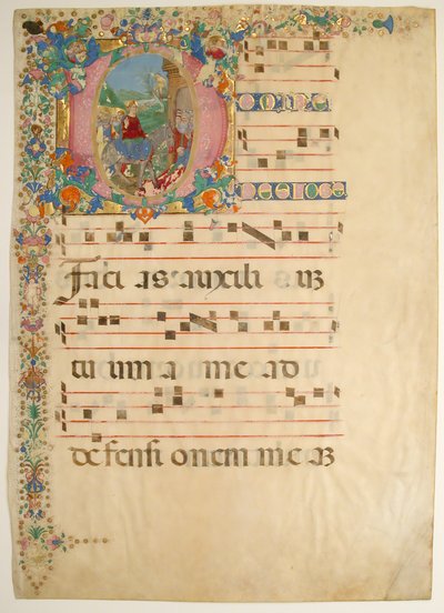 Feuille de manuscrit avec l