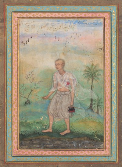 Ascète jaïn marchant le long d
