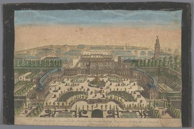 Vue du palais du margrave de Bayreuth à Erlang - Basset