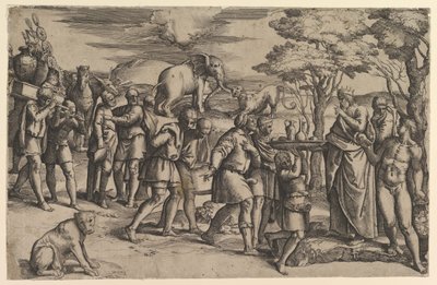 Melchizédek offrant du pain et du vin à Abraham - Battista Franco Veneziano