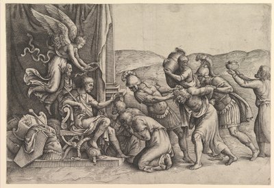 Scipion accordant la clémence aux prisonniers - Battista Franco Veneziano