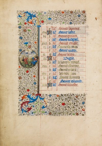 Page du calendrier de décembre ; L