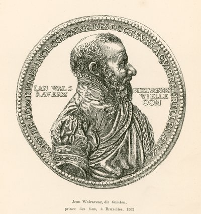 Jean Walravenz, dit Oomken, prince des fous, à Bruxelles, 1563 - Belgian School