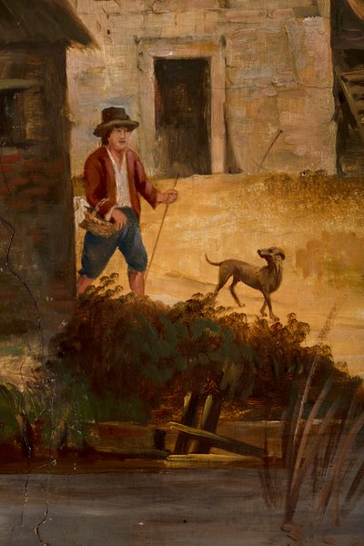 Deuxième salle arrière, salle de réunion, fresques avec scènes rurales de style classique, probablement vers 1810, scène 3 - Belgian School