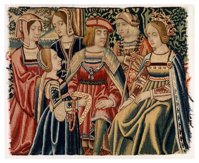 Fragment de tapisserie représentant le Mariage de Louis XII avec Anne de Bretagne, de Bruxelles - Belgian School