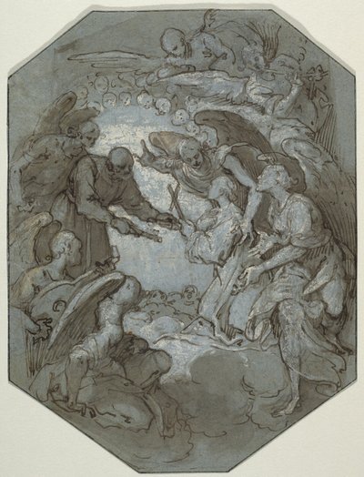 Saint Pierre et les anges reçoivent une âme au paradis - Belisario Corenzio
