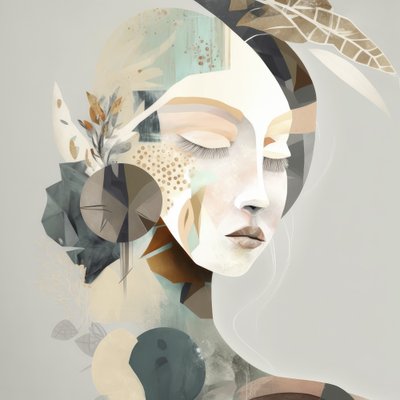Femme sereine et abstraite - Bella Eve