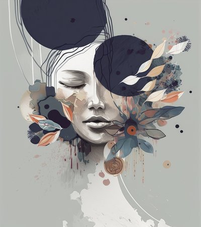 Femme sereine aux fleurs - Bella Eve