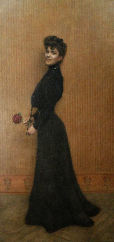 Dame à La Rose - Belmiro de Almeida