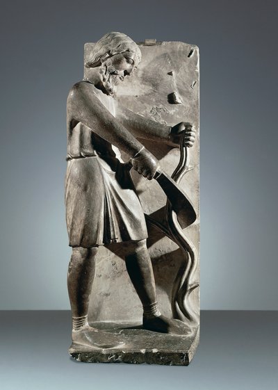 Décembre, statue du Cycle des Mois, baptistère de Parme - Benedetto Antelami