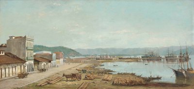 Benedito Calixto - Port du Consulat à Santos, SP, 1887 - Benedito Calixto