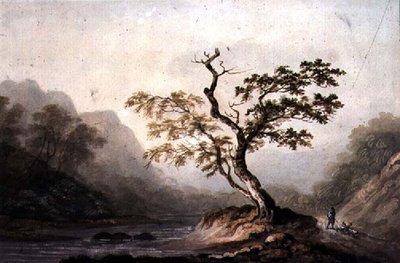 Paysage avec rivière et montagnes - Benjamin Barker