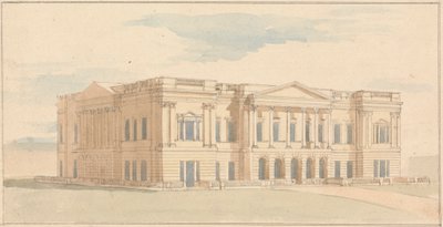 York House, Londres : Vue en Perspective de la Façade Ouest - Benjamin Dean Wyatt