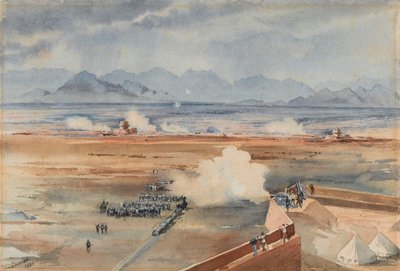 Sortie des troupes soudanaises de la garnison anglo-égyptienne avant l
