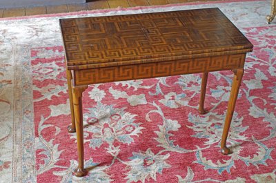 Table de jeu pliante rectangulaire George II - Benjamin Goodison