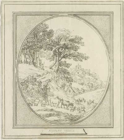 Église de Kinver (gravure, 18e siècle ?) - Benjamin Green