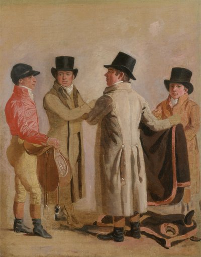 Frank Buckle, John Wastel, Robert Robson et un garçon d
