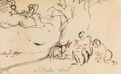 Étude de figures assises sous un arbre - Benjamin Robert Haydon