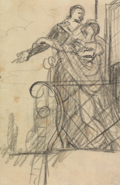 Étude de deux figures sur un balcon - Benjamin Robert Haydon