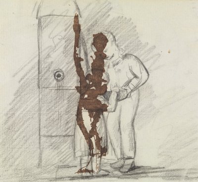 Étude de deux figures debout ensemble - Benjamin Robert Haydon