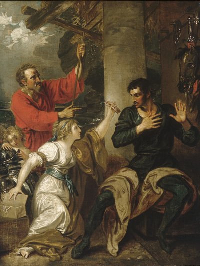 La damoiselle et Orlando - Benjamin West
