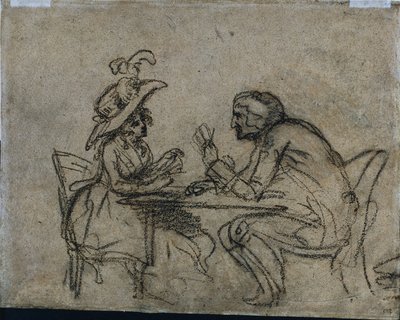 Femme et homme jouant aux cartes, 1792 - Benjamin West