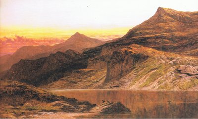 Un coucher de soleil gallois, source de magazine ou de livre inconnue - Benjamin Williams Leader